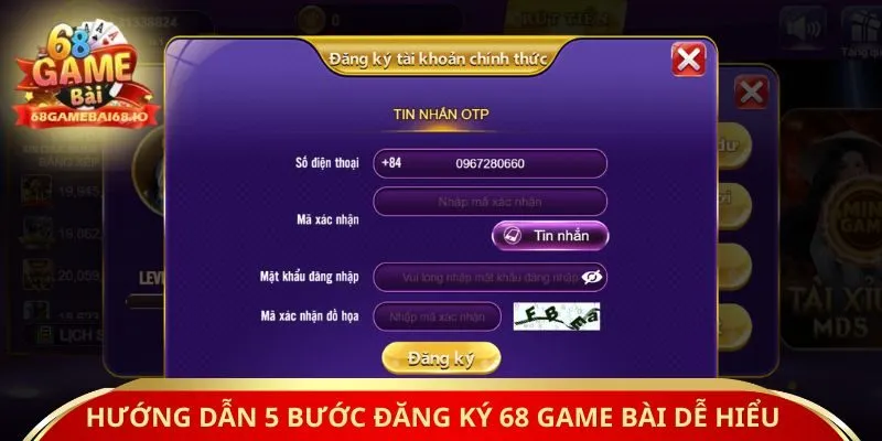 Hướng dẫn 5 bước đăng ký 68 game bài dễ hiểu